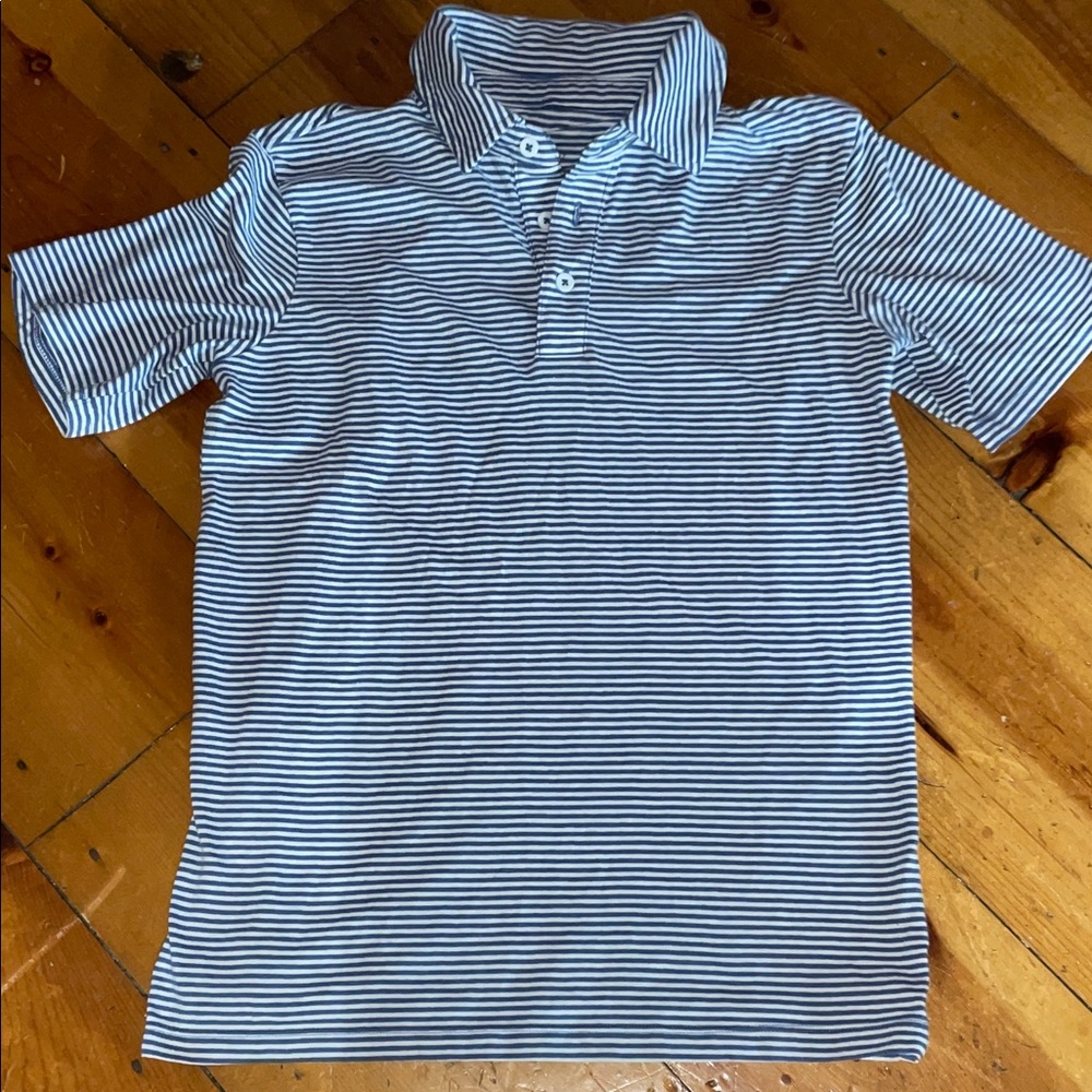 Falls Creek Blue and White Striped Kids Polo size 14-16